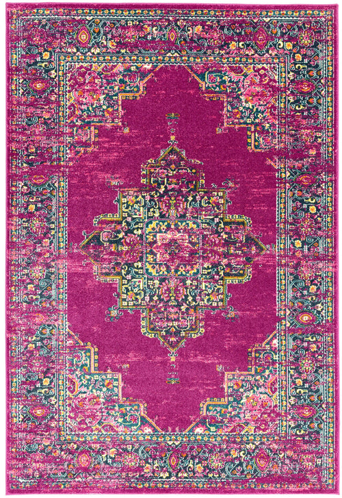 Vloerkleed Easy Living Colt CL04 Medallion Fuchsia 120x170 cm - vtwonen shop