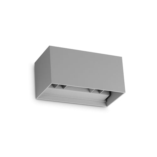 Ideal Lux ATOM 20 cm buitenwandlamp met op- en neerwaartse lichtbundel, grijs, 4x LED, 2400lm, 4000K, IP54