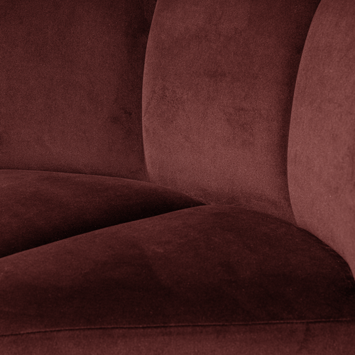 WOOOD eetbank hoek met rugleuning Mojo - Velvet - Kastanjebruin - 83x83x83