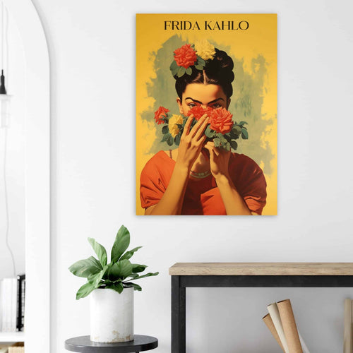 Artfulprints  Frida Kahlo - Behind the bloom   poster 70x100 cm - vtwonen shop