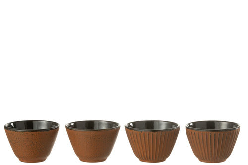 J-Line theemok - metaal - bruin - 2 dozen van 2 stuks - vtwonen shop