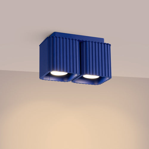 Sollux Lighting Plafondlamp RIFF 2 ultramarijn GU10 - 20,5x10x12cm