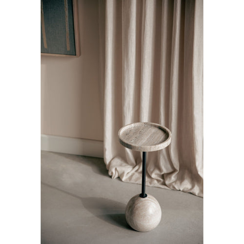 Zuiver Cocktail Bijzettafel Rond 25 cm Marmer - Grijs - vtwonen shop