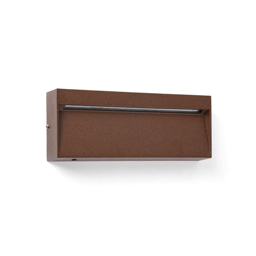 Faro Dune Dune Rechthoekige LED Buitenwandlamp Roestbruin IP65 Kleurtemperatuur 2200-4000K