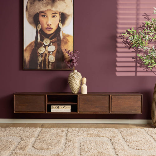 Starfurn Tv-meubel Ambiance - Zwevend - Bruin Hout - 200x35x30cm