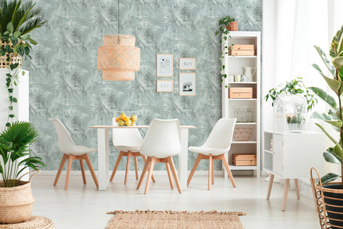 Livingwalls behang jungle-motief groen en blauw - 53 cm x 10.05 m - AS-363853 - vtwonen shop