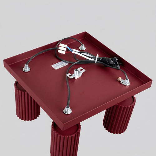 Sollux Lighting Plafondlamp KARBON 4 bordeaux - 25x25x16,5cm