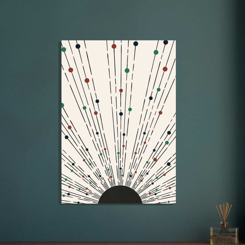 Artfulprints Poster met Lijst Boho wall art - Boho arches II   - 50x70 cm - Meerkleurig