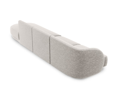 Micadoni Rechte bank Miley 4-zits, structurele stof geld - 90x323x70cm