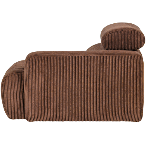 WOOOD 1-zits element bank arm rechts Novi - Ribstof - Terra - 86x109x113