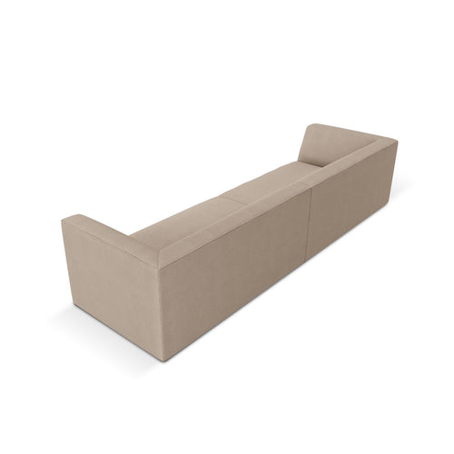 Cosmopolitan Design - Bank Siena 4-zits, structurele stof donkerbeige - 93x302x69cm