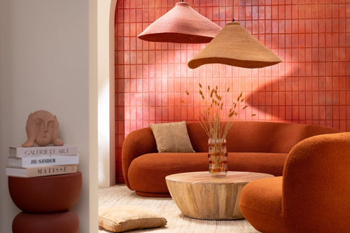 J-Line hanglamp - zeegras - roest