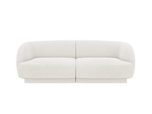 Micadoni Bank Miley 2-zits, boucle wit - 90x180x70cm