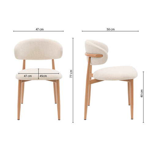 Kick eetkamerstoel Yuka - Champagne