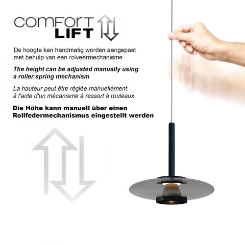 Artdelight hanglamp Madison - 1 lichts - 22  x  200   cm - zwart