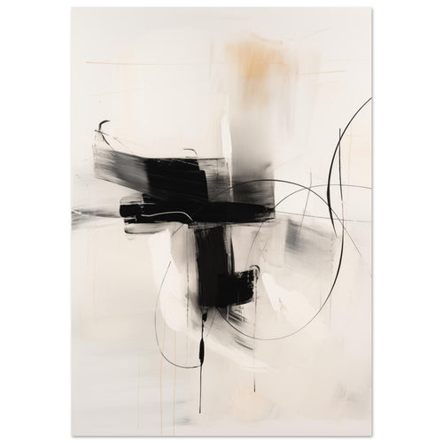 Artfulprints  Abstract - Chique brush 2   poster A4 21x29.7 cm