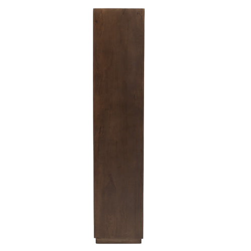 Giga Meubel Vakkenkast Luxurious - Donkerbruin Mangohout - 100x45x210cm - vtwonen shop