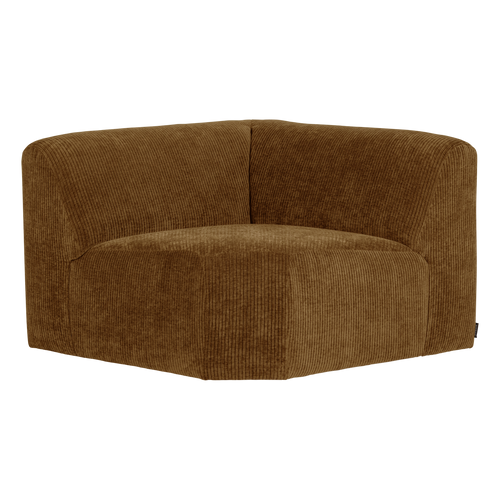 WOOOD hoekelement recht Mojo Base - Ribstof - Honinggeel - 74x105x105