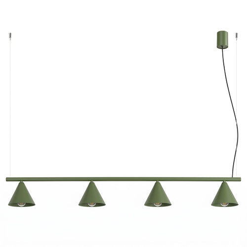 Sollux Lighting Kroonluchter NOX 4L olijfgroen - 122x14x215cm