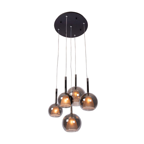 Atmooz hanglamp Saigon 5 - zwart - Ø 40 x H 130 cm - G4
