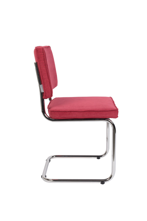 Zuiver Ridge Rib Eetkamerstoelen Rood - Set van 2 - vtwonen shop