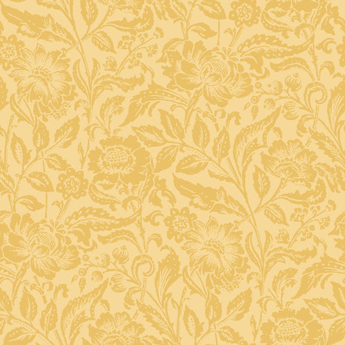 ESTAhome behang vintage bloemen geel - 50 x 900 cm - 131680