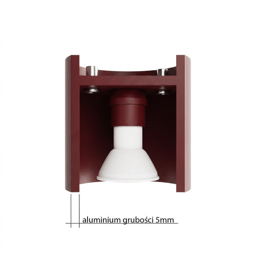 Sollux Lighting Plafondlamp ORBIS 1 bordeaux - 10x10x10cm