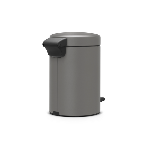 Brabantia NewIcon Pedaalemmer, 3 liter, kunststof binnenemmer - Mineral Concrete Grey