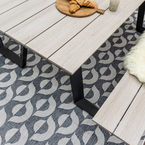 Buitenkleed Esta - Grijs/Wit - dubbelzijdig - EVA Interior - 160 x 230 cm - vtwonen shop