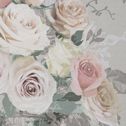 Laura Ashley Canvas in Frame - Rose Bouquet Vase - 70x50cm - vtwonen shop