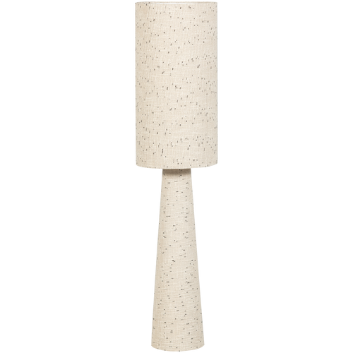 WOOOD vloerlamp Loft - Metaal/Bouclé - Naturel Met Stippen 130xØ30 cm - vtwonen shop