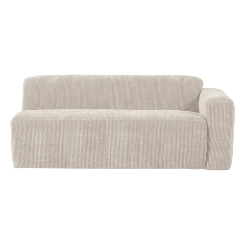 WOOOD 2-zits bank arm rechts Mojo Base - Rib - Ecru - 74x185x97