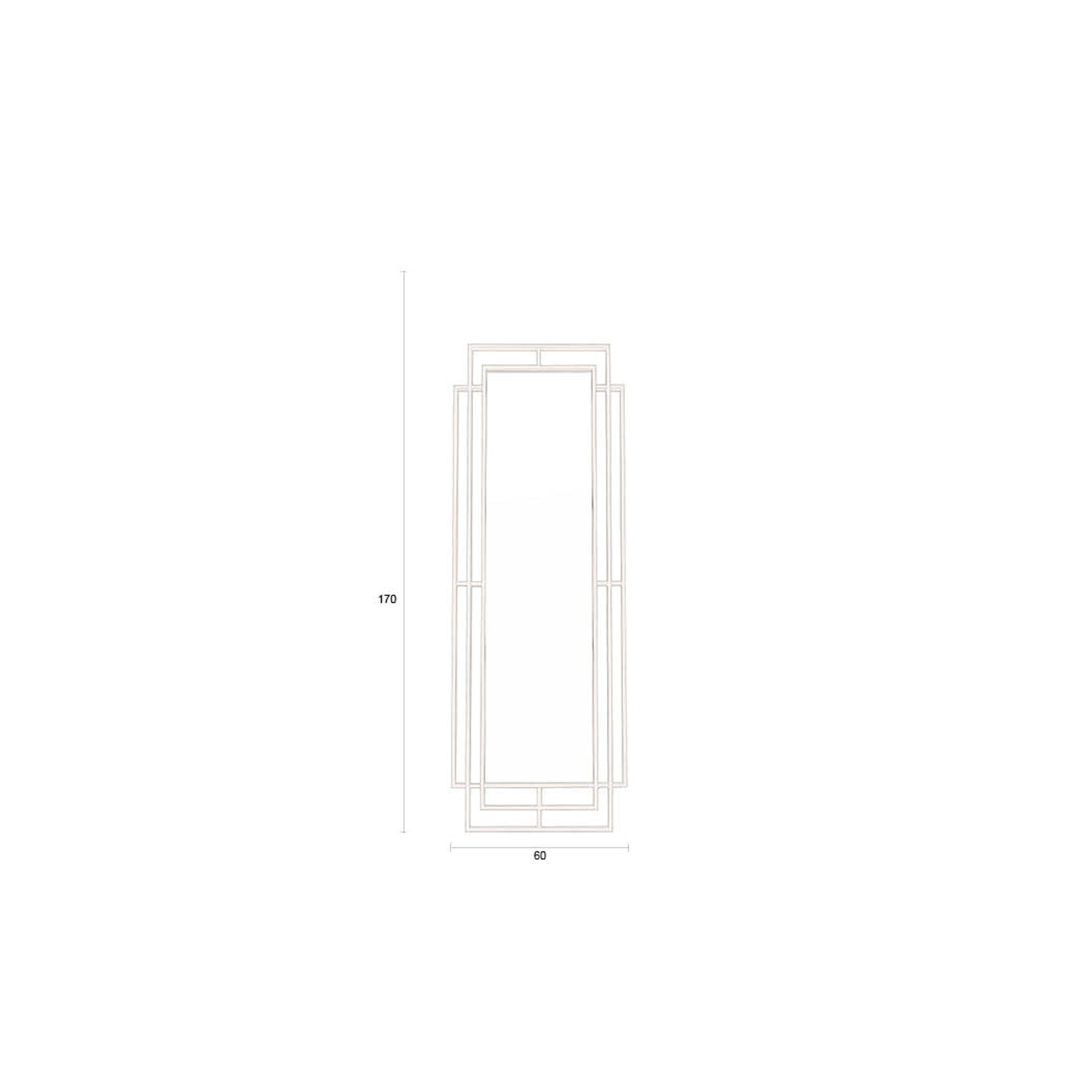 SensaHome Passpiegel Minimalistische Design Wandspiegel Staande Spiegel Met Metalen Rand Zwart 160x60x4