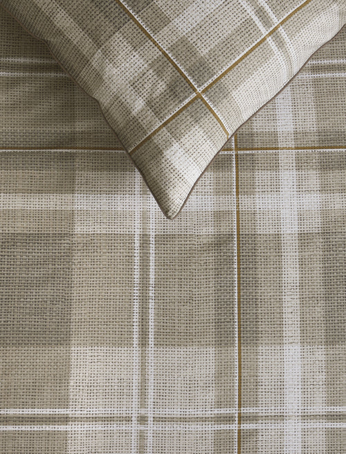 Rivièra Maison Dekbedovertrek Tartan Check - 260 x 200/220 cm - Zand