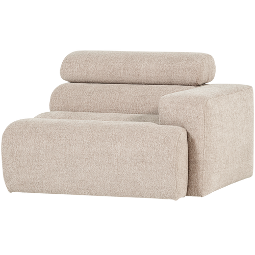 WOOOD 1-zits element bank arm rechts Novi - Polyester - Naturel - 86x109x113