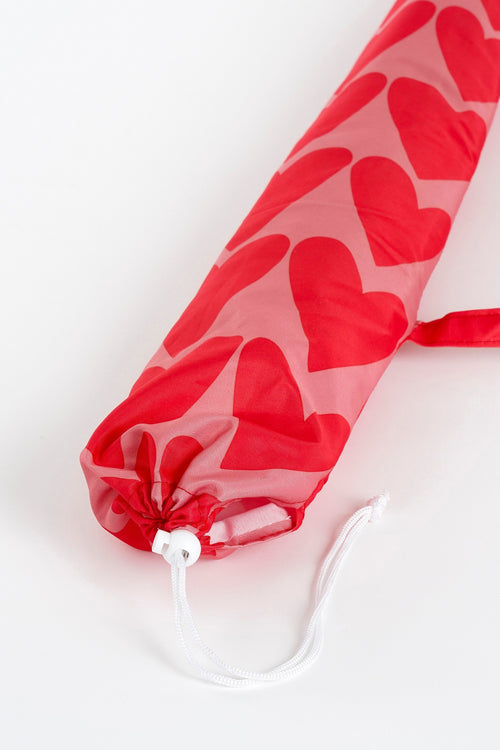 Mica Decorations Heart Strandparasol - H180 x Ø160 cm - Roze - vtwonen shop