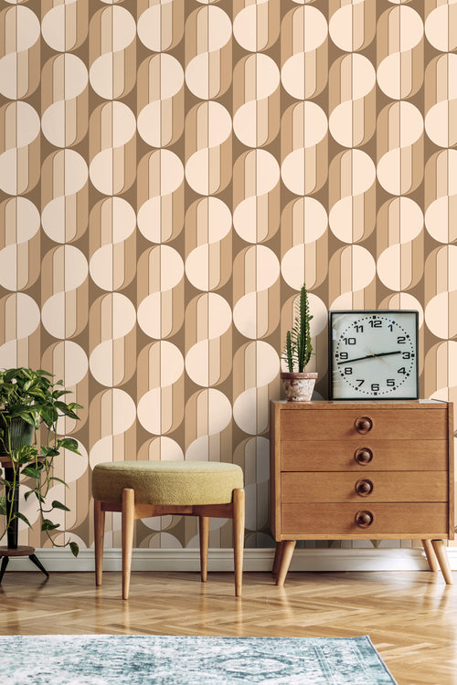 ESTAhome behang retro ornamenten bruin - 50 x 900 cm - 131588