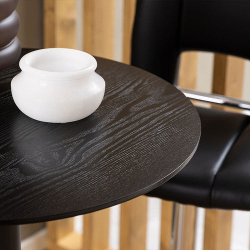 Lisomme Vino houten bartafel zwart - Ø 60 cm - vtwonen shop