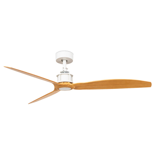Faro JUST Ventilator Middelgroot Wit, licht hout DC-plafondventilator met 6 snelheden