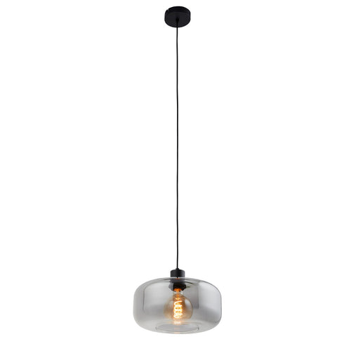 Ligtho | Art deco hanglamp zwart met smoke glas | Velo - vtwonen shop