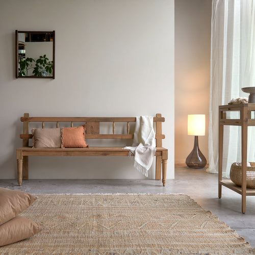 Tikamoon Bank van gerecycled massief teakhout - Naturel