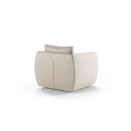 Cosmopolitan Design - Fauteuil Nimes structurele stof ivoor - 87x95.5x80cm
