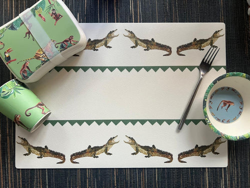 Catchii Placemat Crocodile Sam groen