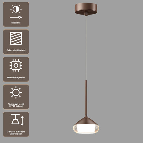Artdelight Hanglamp Phoenix - Donker Brons