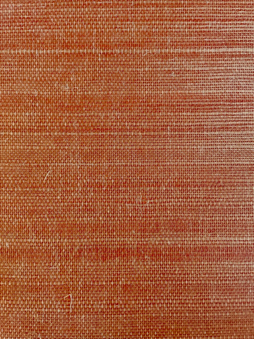 Natuurlijk behang sisal terracotta