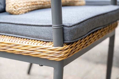 Nevada dining tafel - 205x100 cm - carbon black - light teak Vironwood - vtwonen shop