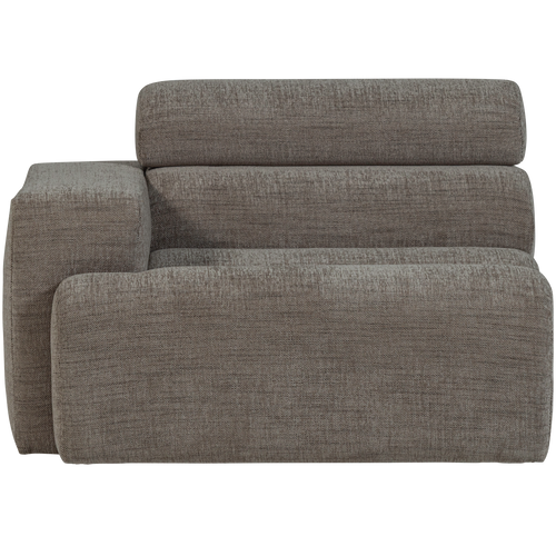 WOOOD 1-zits element bank arm links Novi - Polyester - Grijs Melange - 86x109x113 - vtwonen shop