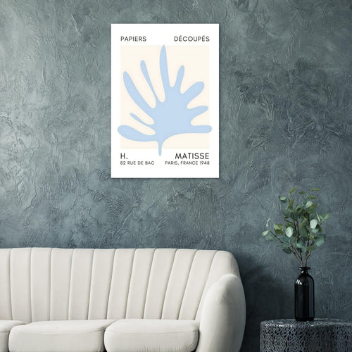 Artfulprints  Matisse – Coral drift light blue   poster 50x70 cm