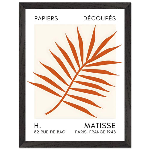 Artfulprints Poster met Lijst Matisse – Floral reef orange   - 30x40 cm - Oranje