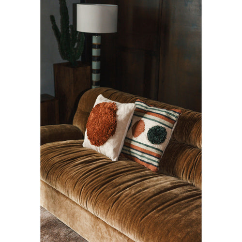 Dutchbone Douglas 3-zitsbank Velours Cognac Bruin - vtwonen shop